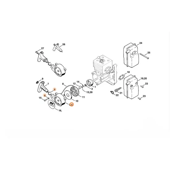 STIHL  Pokrywa urządzenia rozruchowego 4203 190 0406